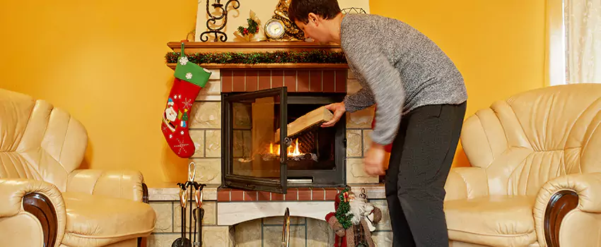 Rusted Metal Fireplace Restoration in Cullman, Alabama